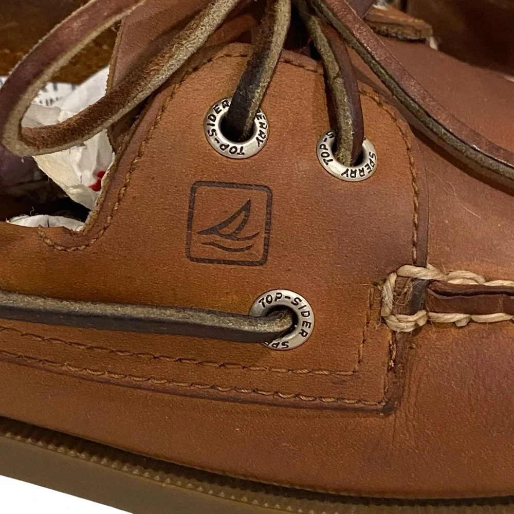 Sperry Brown Leather Original Boat Shoes Tp-Siders - Like New - Men’s 9